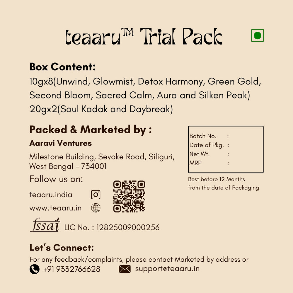teaaru™ Trial Pack